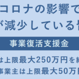 「事業復活支援金」を新設！売上高30％以上減少が対象